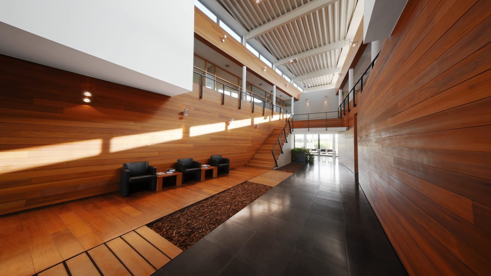 Hall d’accueil des bureaux INTERMEDIANCE à Créalys